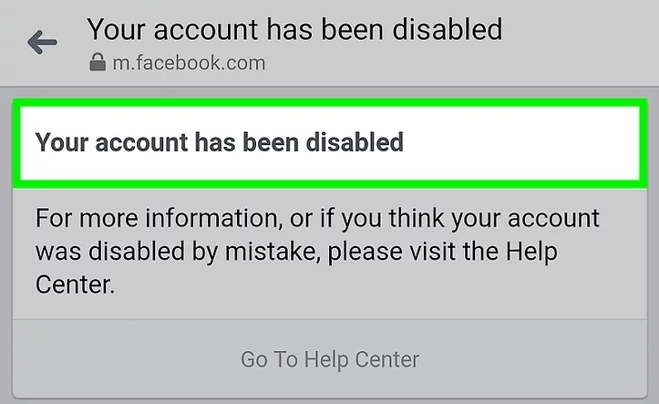 facebook账户已停用什么原因