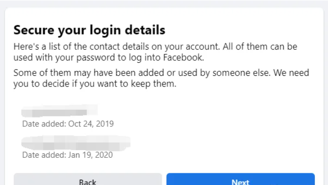 facebook 账号被暂时锁定